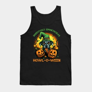 Pawsitively Spooktacular Howl-o-ween Dog Costume Tank Top